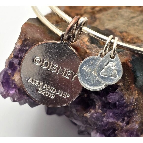 Disney Alex And Ani 2019 Minnie & Mickey Mouse Silver Charm Bangle Bracelet - Picture 4 of 5